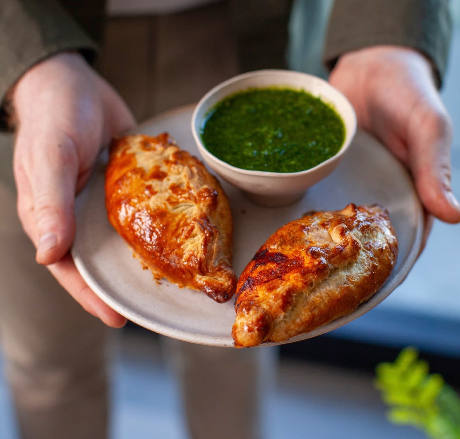 Argentinian empanadas with chimichurri